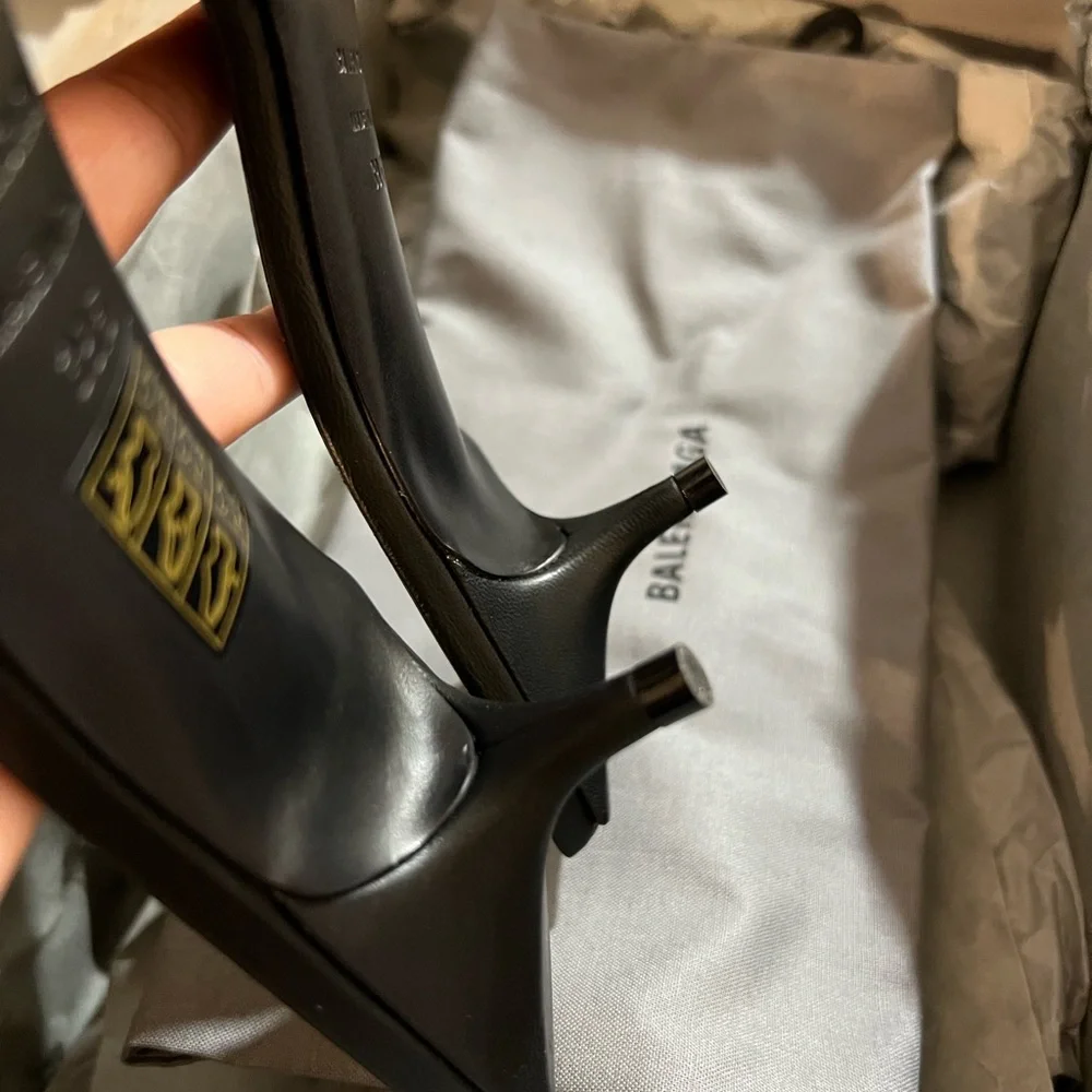 BALENCIAGA Knife BB Mule 40mm square black - Picture 3 of 9